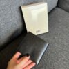 經典滑面牛皮8卡短夾 黑：圖片 4