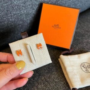 經典mini POP H耳環 橘玫瑰金