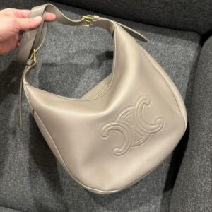 牛皮CUIR TRIOMPHE凱旋門HOBO肩背包《大款》灰