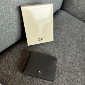 經典防刮牛皮6卡短夾 黑
