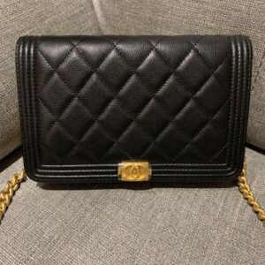 BOY WOC 荔枝牛皮黑金 瑕疵品出清
