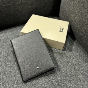 經典荔枝牛皮護照夾 黑