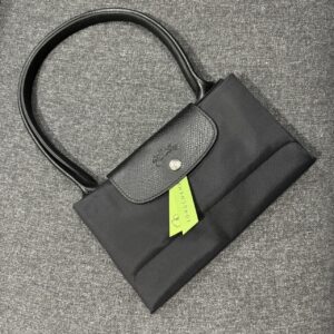 LE PLIAGE GREEN 系列 #取代CLUB系列 刺繡LOGO尼龍 長 L 黑