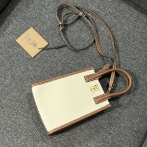 帆布拼牛皮 TB mini 琴譜包 米焦糖