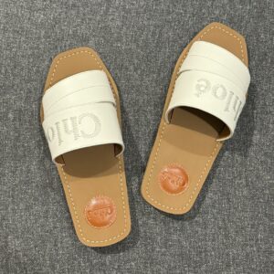 經典LOGO繃帶拖鞋《牛皮款》白 歐碼37