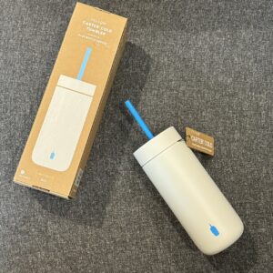 BLUE BOTTLE COFFEE 藍瓶咖啡 最新防漏吸管保溫瓶 霧灰色