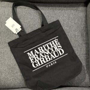 MARITHÉ FRANÇOIS GIRBAUD 經典LOGO帆布小托特包 黑