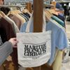 MARITHÉ FRANÇOIS GIRBAUD 經典LOGO帆布小托特包 白：圖片 4