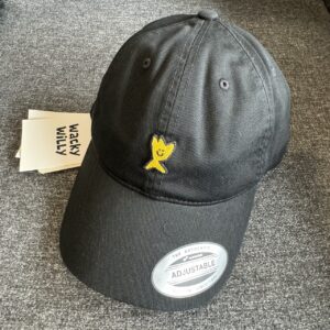 韓國文青品牌 wacky Willy (前what it isNT) 經典萌萌小飛人棒球帽 黑