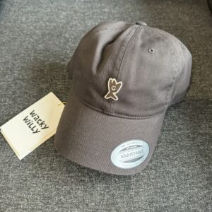 韓國文青品牌 wacky Willy (前what it isNT) 經典萌萌小飛人棒球帽 炭灰