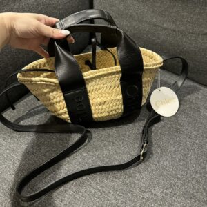 草編小托特包 黑