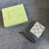 緹花拼牛皮蜜蜂🐝卡片零錢包 咖啡：圖片 4