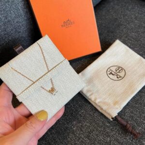 經典mini POP H項鍊 奶茶灰玫瑰金