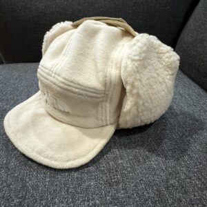THE NORTH FACE  成人毛毛活動式蓋耳飛行帽 奶油白