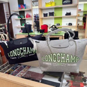 LE PLIAGE 系列  大LOGO 長 L 灰 藍