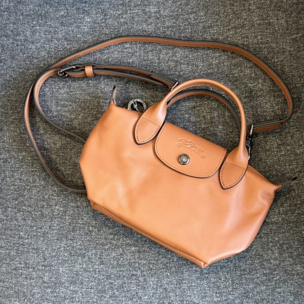 LE PLIAGE XTRA 系列 牛皮迷你手提包 XS 白蘭地