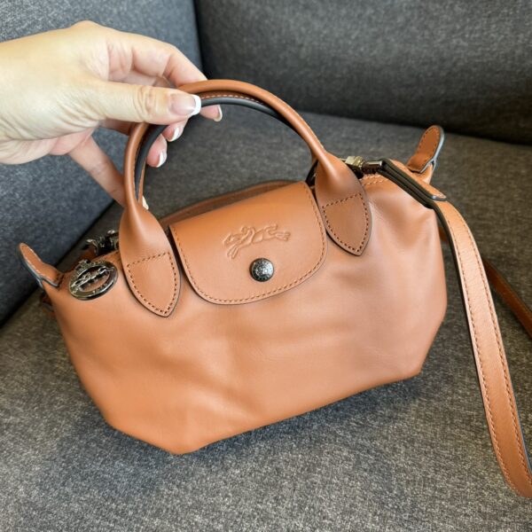LE PLIAGE XTRA 系列 牛皮迷你手提包 XS 白蘭地：圖片 2