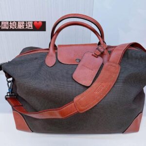 BOXFORD系列  質感絕佳旅行袋 L 質感拼接棕 低調雅痞黑
