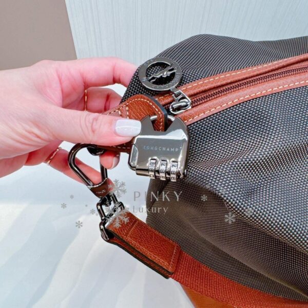 BOXFORD系列  質感絕佳旅行袋 L 質感拼接棕 低調雅痞黑：圖片 3