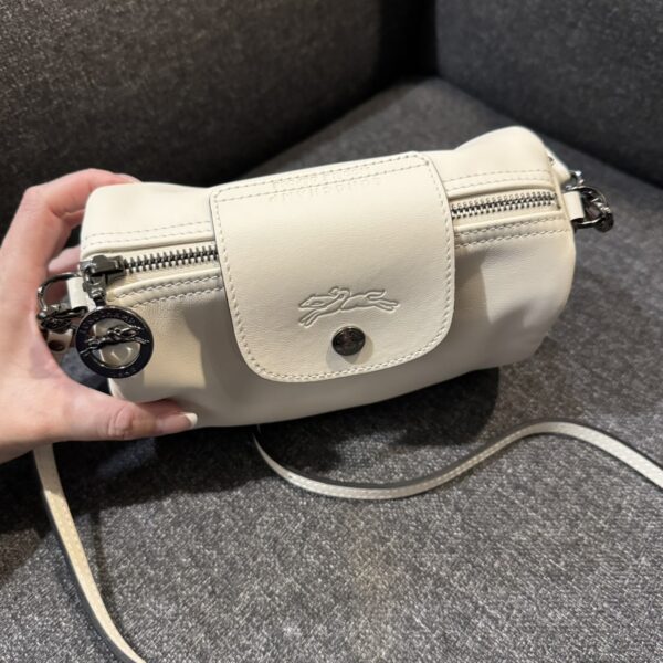 LE PLIAGE XTRA 系列 圓筒包 亞麻白：圖片 3