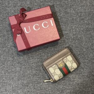 GUCCI 專櫃款 OPHIDIA系列 ㄇ型拉鍊短夾