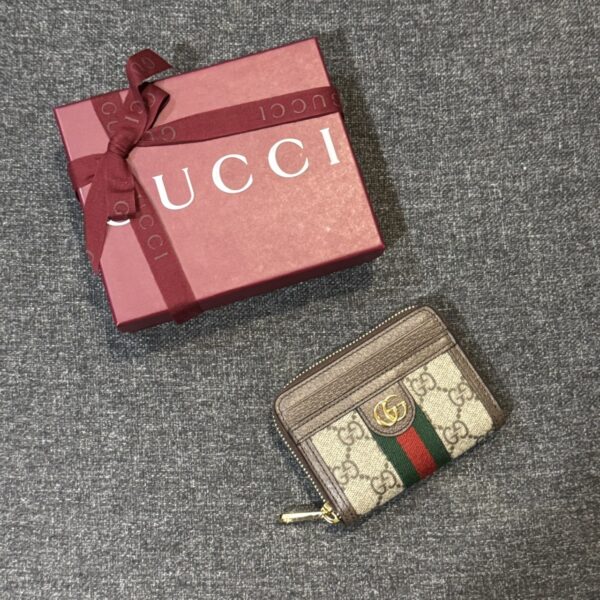GUCCI 專櫃款 OPHIDIA系列 ㄇ型拉鍊短夾