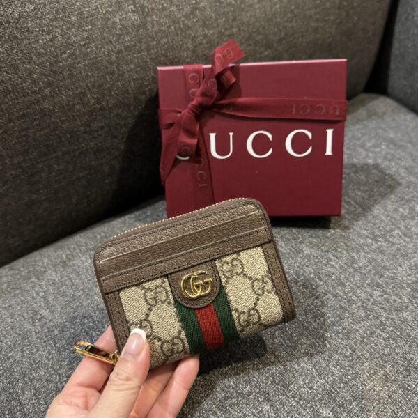 GUCCI 專櫃款 OPHIDIA系列 ㄇ型拉鍊短夾：圖片 2
