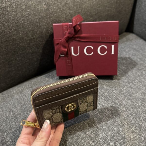 GUCCI 專櫃款 OPHIDIA系列 ㄇ型拉鍊短夾：圖片 3