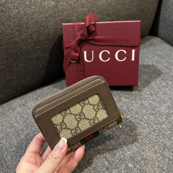 GUCCI 專櫃款 OPHIDIA系列 ㄇ型拉鍊短夾：圖片 5