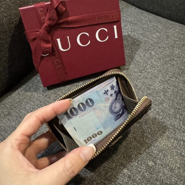 GUCCI 專櫃款 OPHIDIA系列 ㄇ型拉鍊短夾：圖片 4