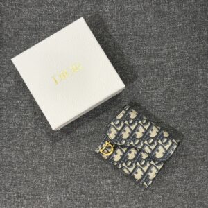 Store 1019 經典老花馬鞍短夾 經典深藍