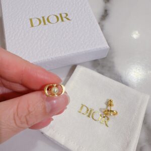 CD mini 珍珠耳環 金