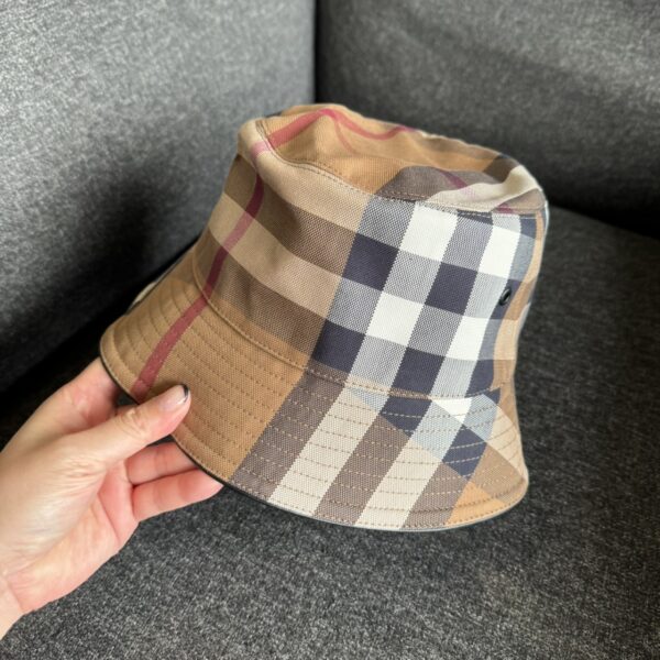 經典格紋漁夫帽 駝 XL：圖片 3