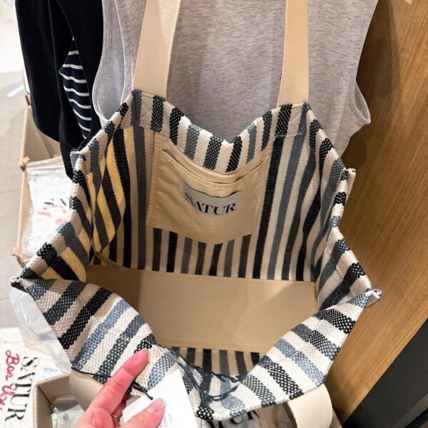 SATUR 厚帆布大海灘包：圖片 5