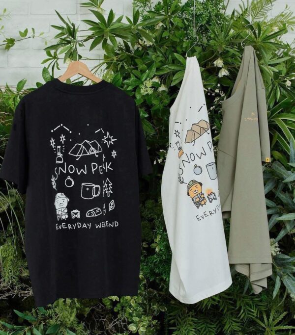日本知名質感登山品牌 SNOW PEAK X 카카오프렌즈 KAKAO FRIENDS KAKAO聯名款 露營短TEE《成人版》