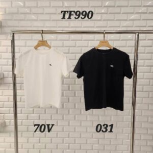 LACOSTE 經典鱷魚LOGO涼感短TEE 《女版》TH990 黑 白