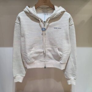 WACKY WILLY (前what it isnt) 開心小花條紋連帽外套《女版》 米白S