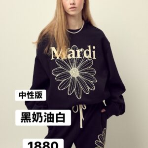 MARDI MERCREDI 中性款衛衣 黑奶油白