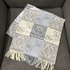 Store 313 LOGO滿載圍巾 灰藍