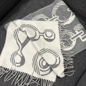 Store 1133 鎖鏈圍巾 灰拼色