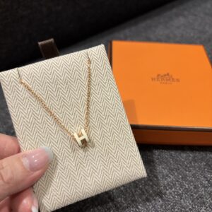 Store 924 經典mini POP H項鍊 白玫瑰金