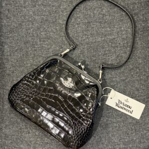 Store 1172 鱷魚壓紋小貴婦包 黑