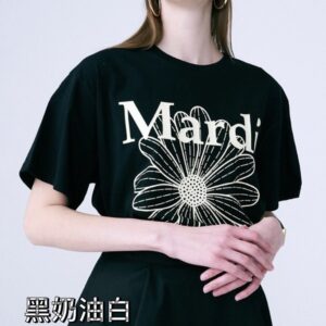 MARDI MERCREDI 經典短TEE 黑奶油白
