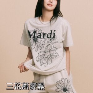 Store 297 MARDI MERCREDI 經典短TEE 三花燕麥黑