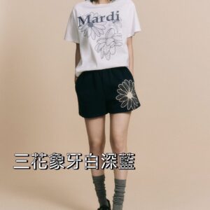 Store 298 MARDI MERCREDI 經典短TEE 三花象牙白深藍