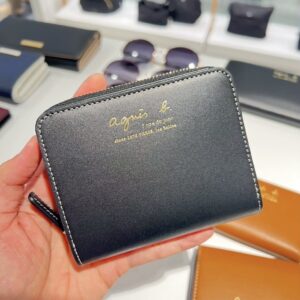 Store 859 牛皮極簡燙金LOGO系列 短夾 黑