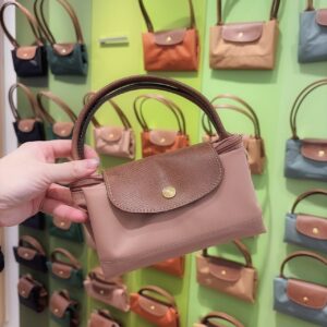 Store 271 LE PLIAGE 原創 系列 刺繡LOGO尼龍 短 S 粉紅茶色