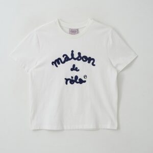 rolarola MAISON DE ROLA  經典可愛LOGO短TEE  白海軍藍