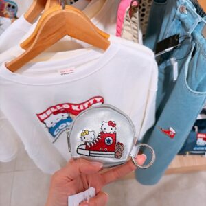 HELLO KITTY X CONVERCE 聯名款 零錢鑰匙包 銀