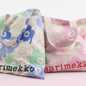 marimekko Vankka Piirto Unikko 托特包 白粉 白藍
